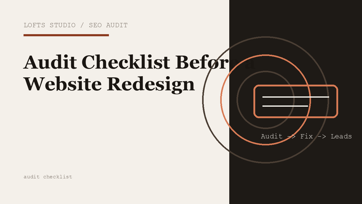 Audit Checklist Before a Website Redesign