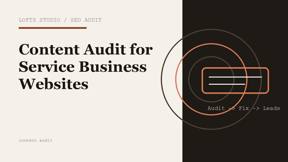 Content Audit for Service Business Websites