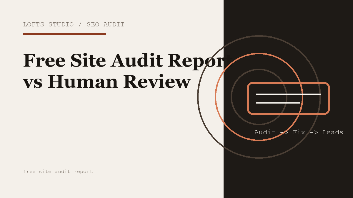 Free Site Audit Report vs Human Review