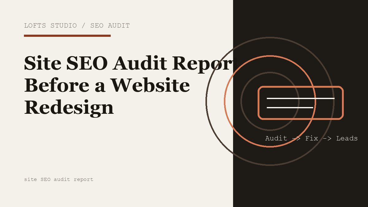 Site SEO Audit Report Before a Website Redesign