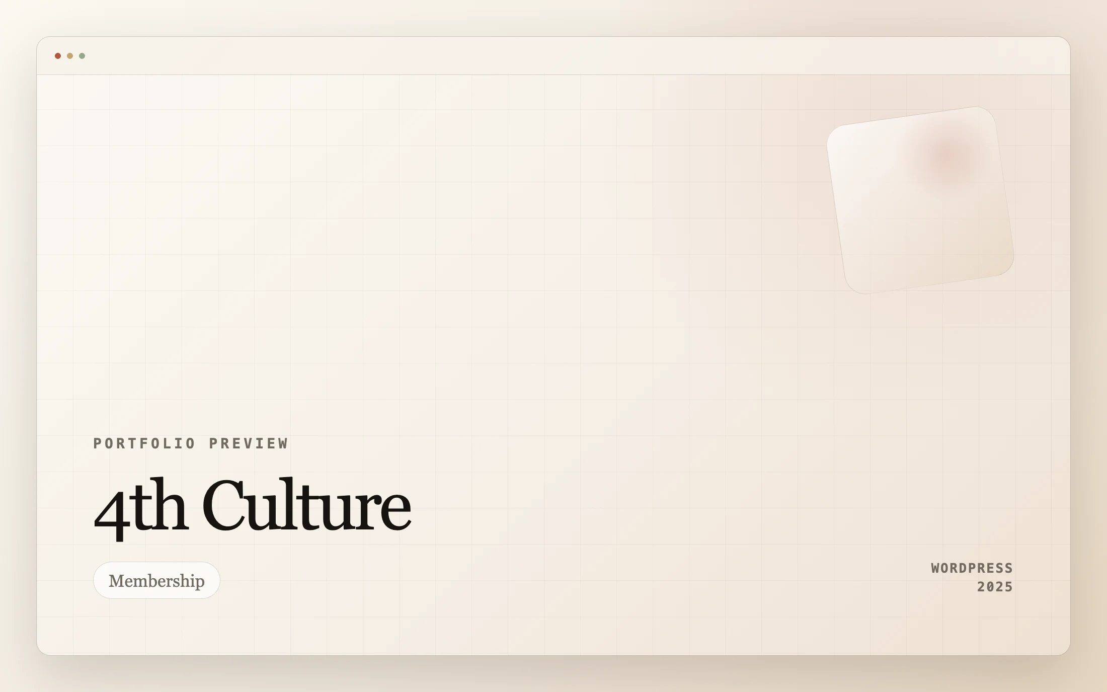 4th Culture homepage screenshot — WordPress project by Adnan Khan