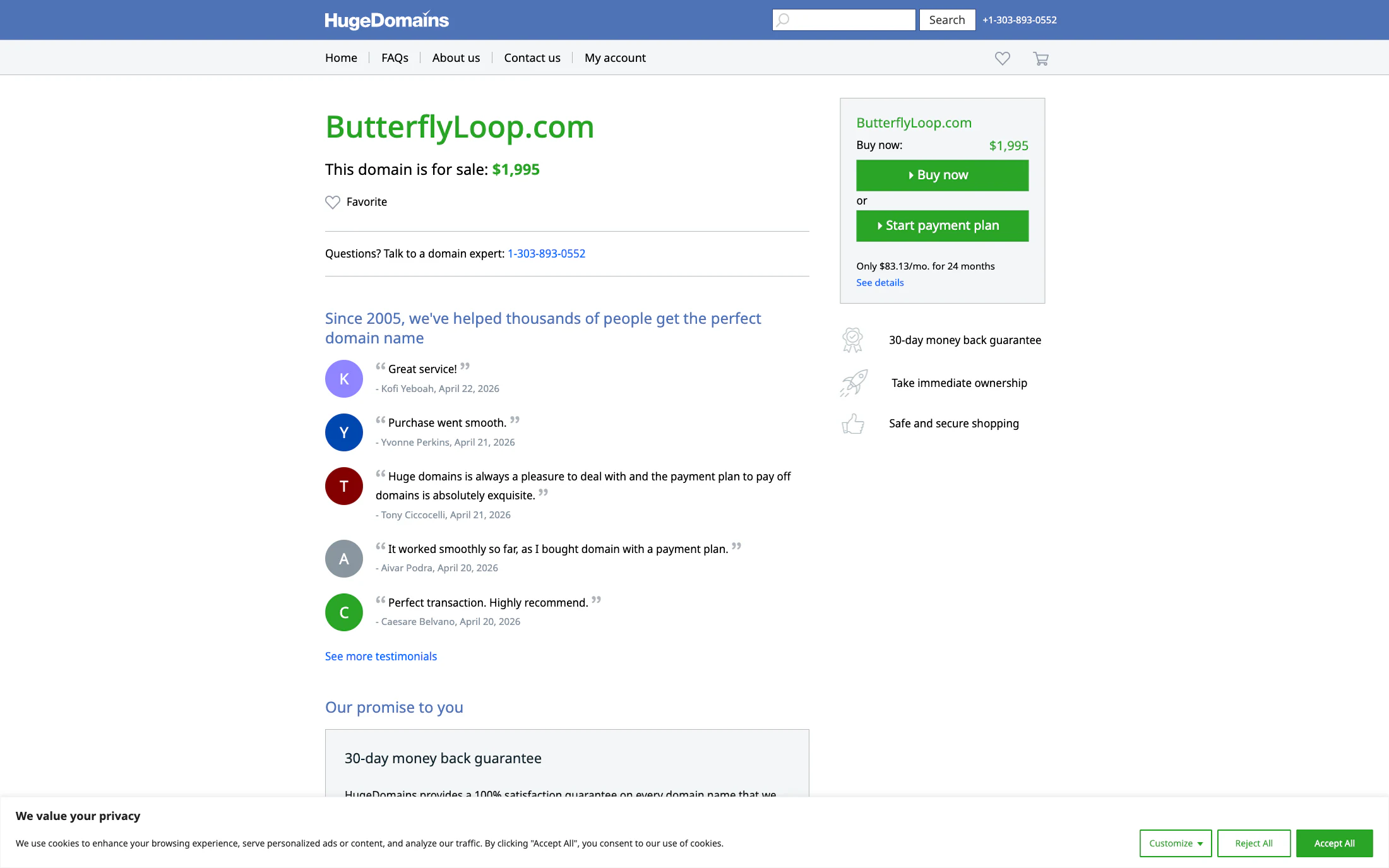 Butterfly Loop homepage screenshot — Shopify project by Adnan Khan