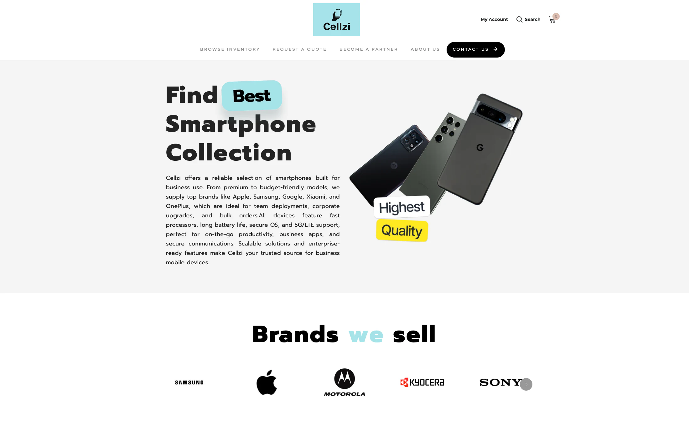 Cellzi homepage screenshot — Shopify project by Adnan Khan