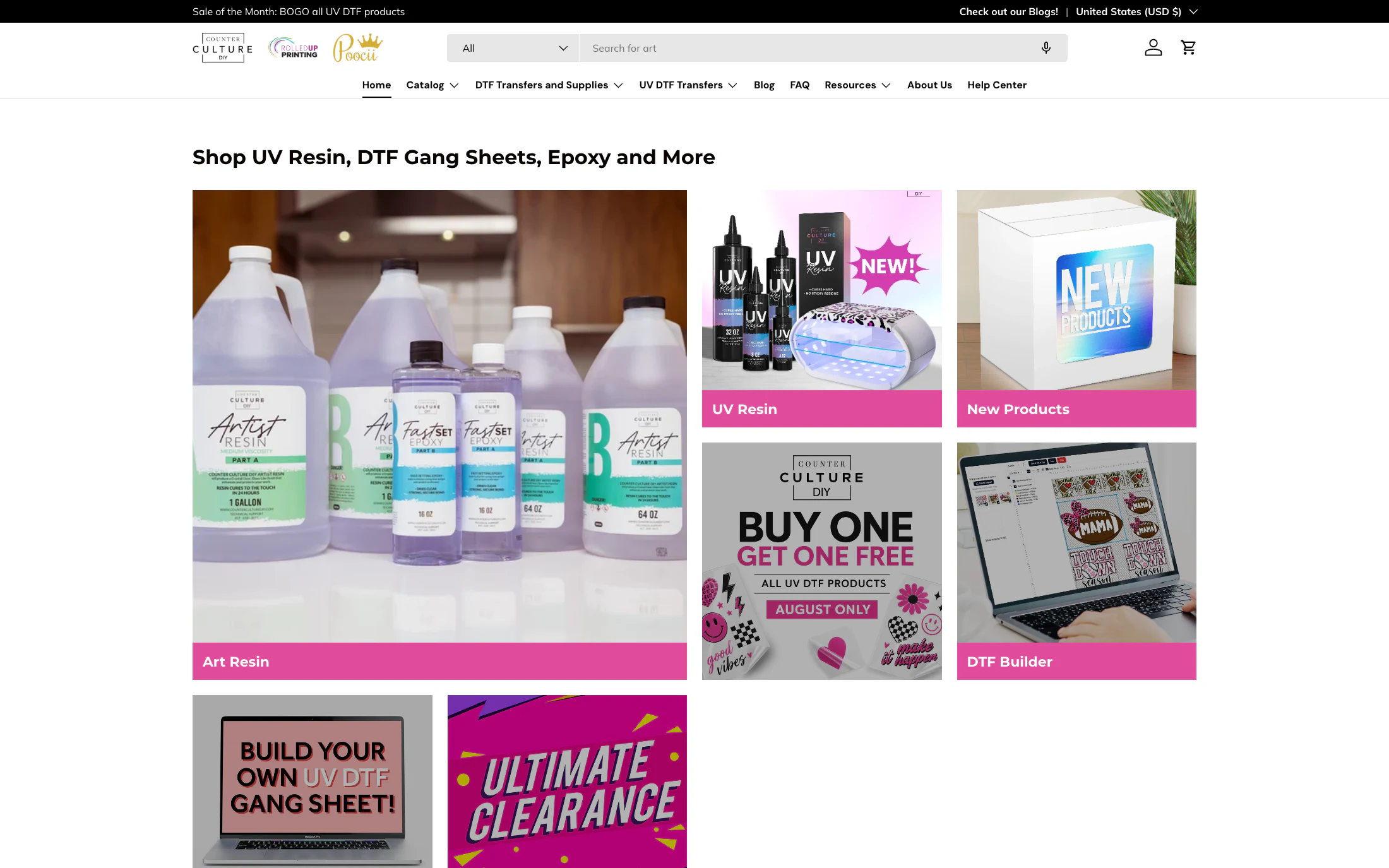 Counter Culture DIY homepage screenshot — WooCommerce project by Adnan Khan
