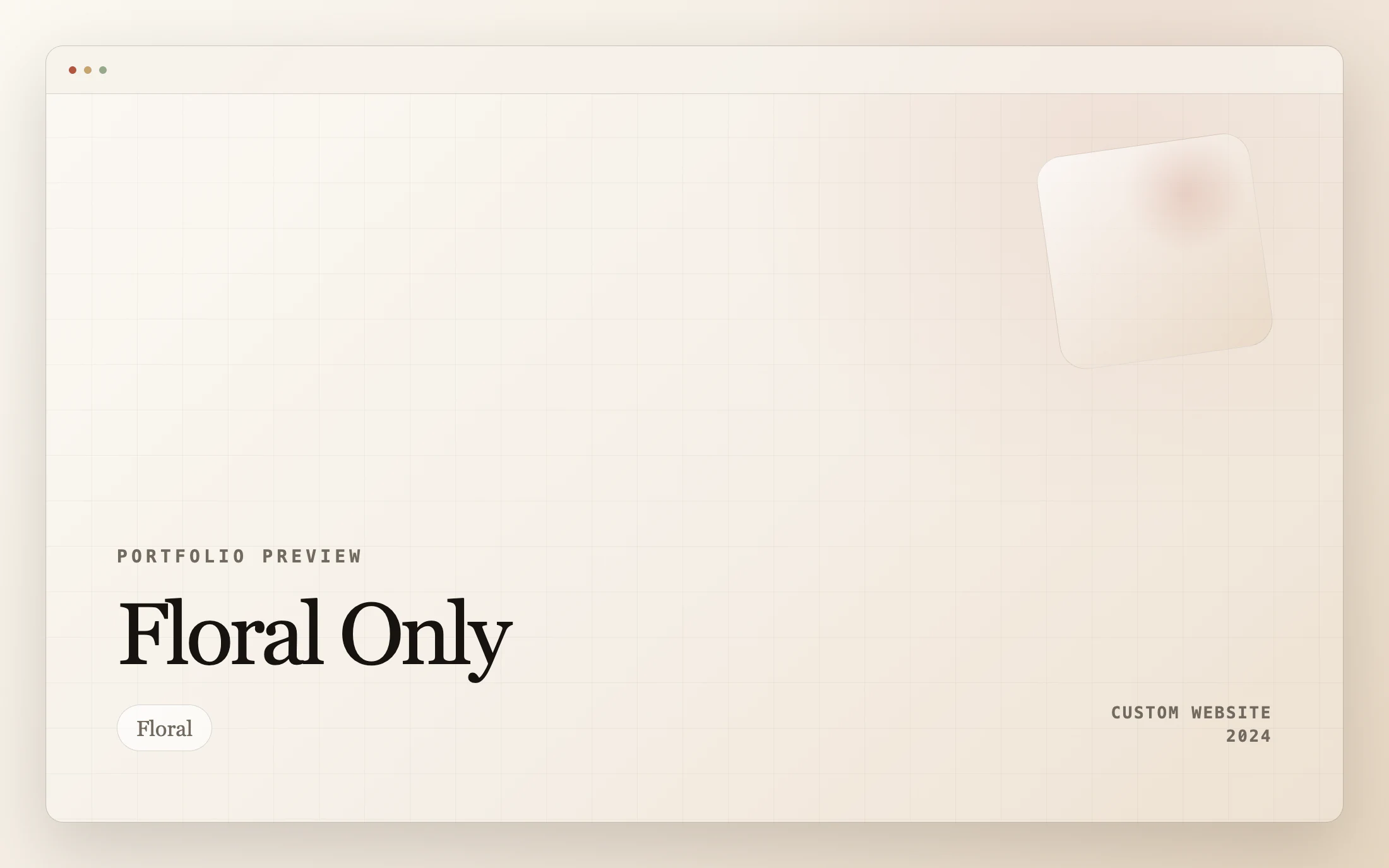 Floral Only homepage screenshot — Custom Website project by Adnan Khan
