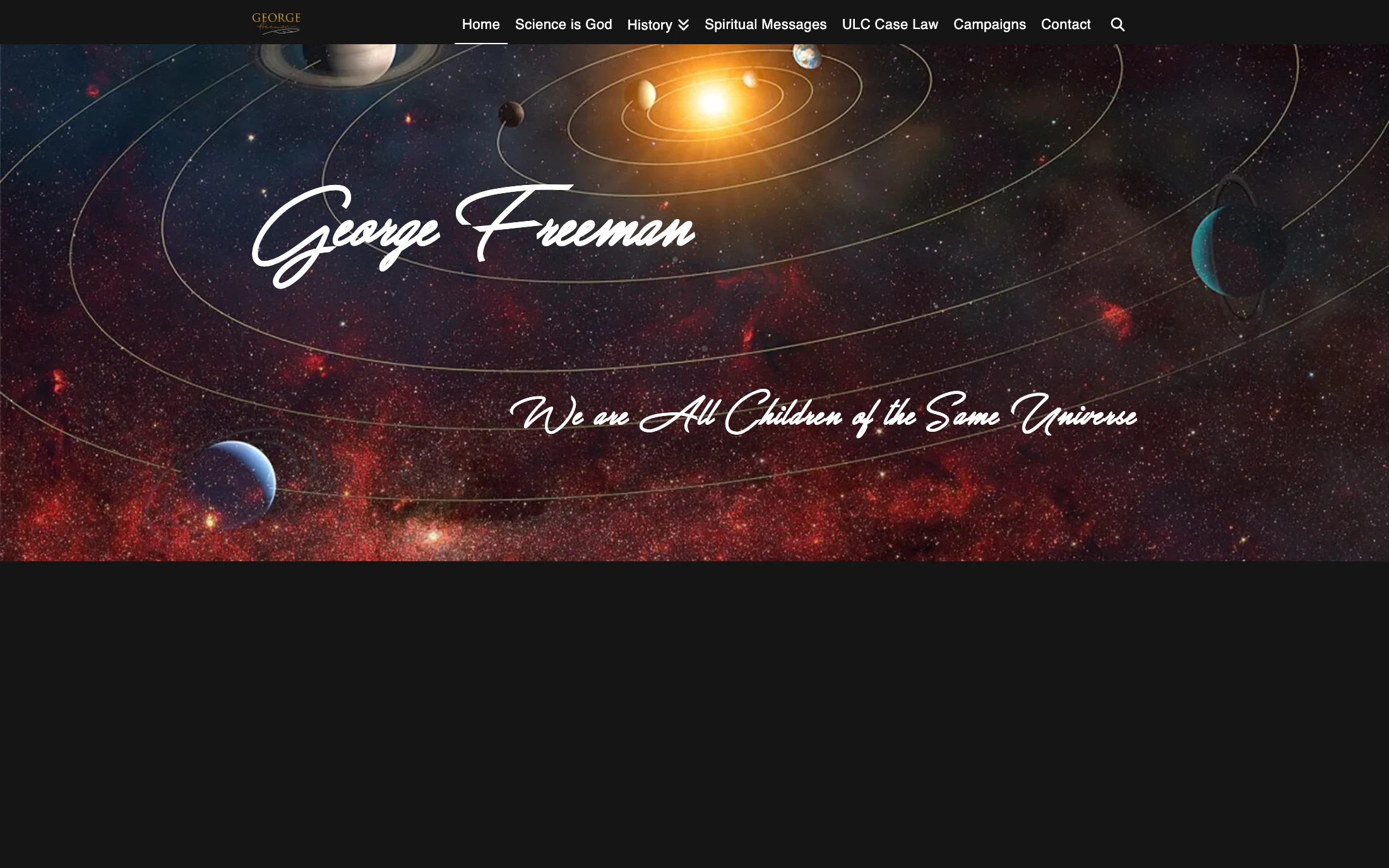 George Freeman homepage screenshot — WordPress project by Adnan Khan
