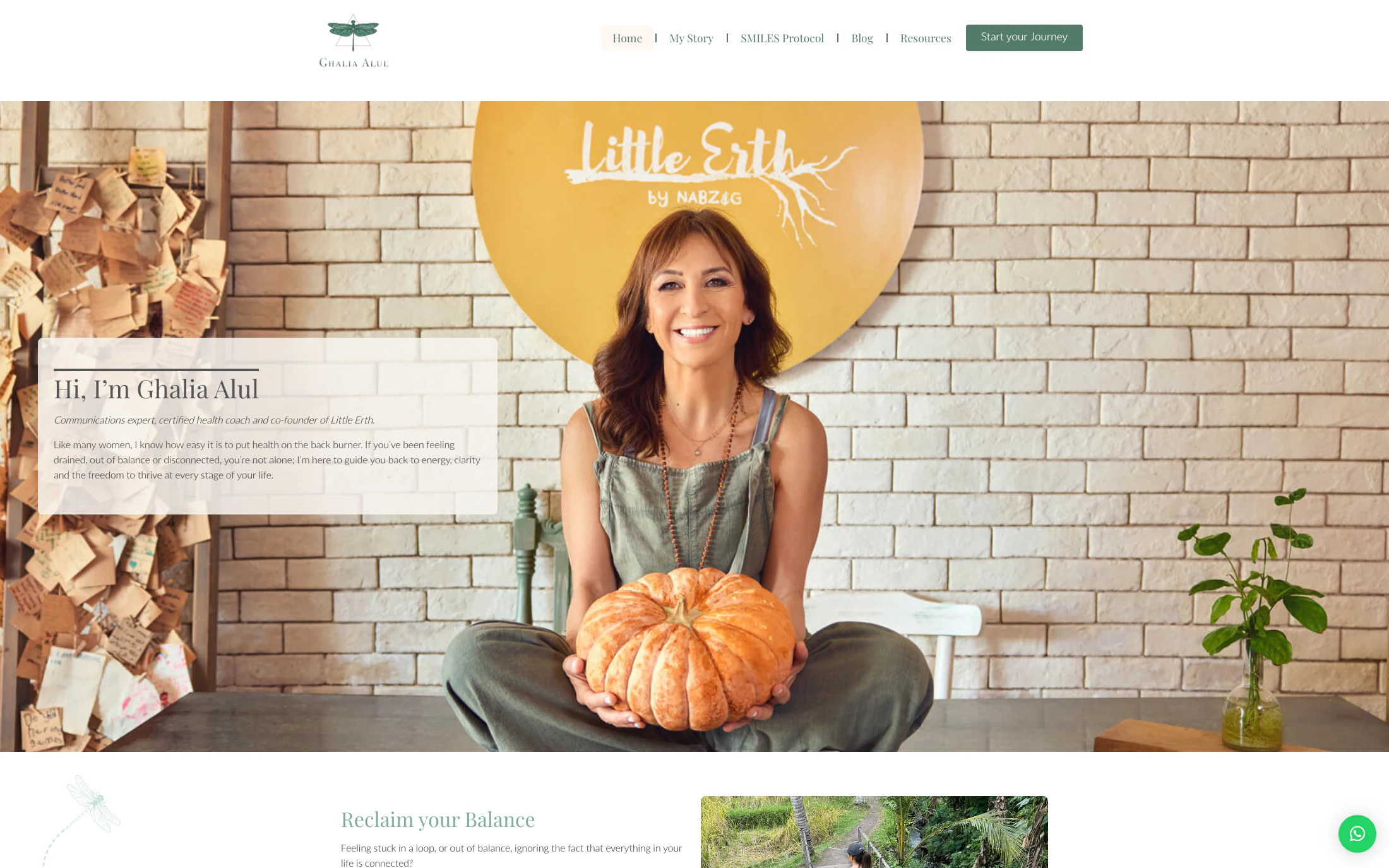 Ghalia Alul homepage screenshot — WordPress project by Adnan Khan