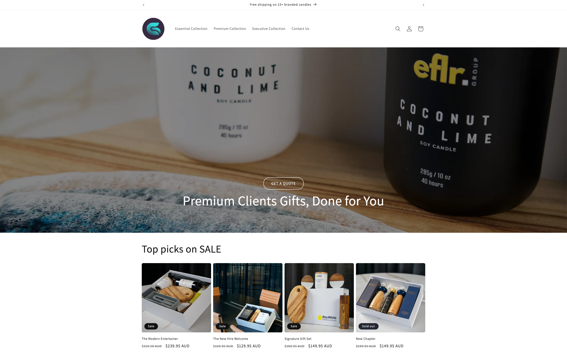 Giftful homepage screenshot — Shopify project by Adnan Khan
