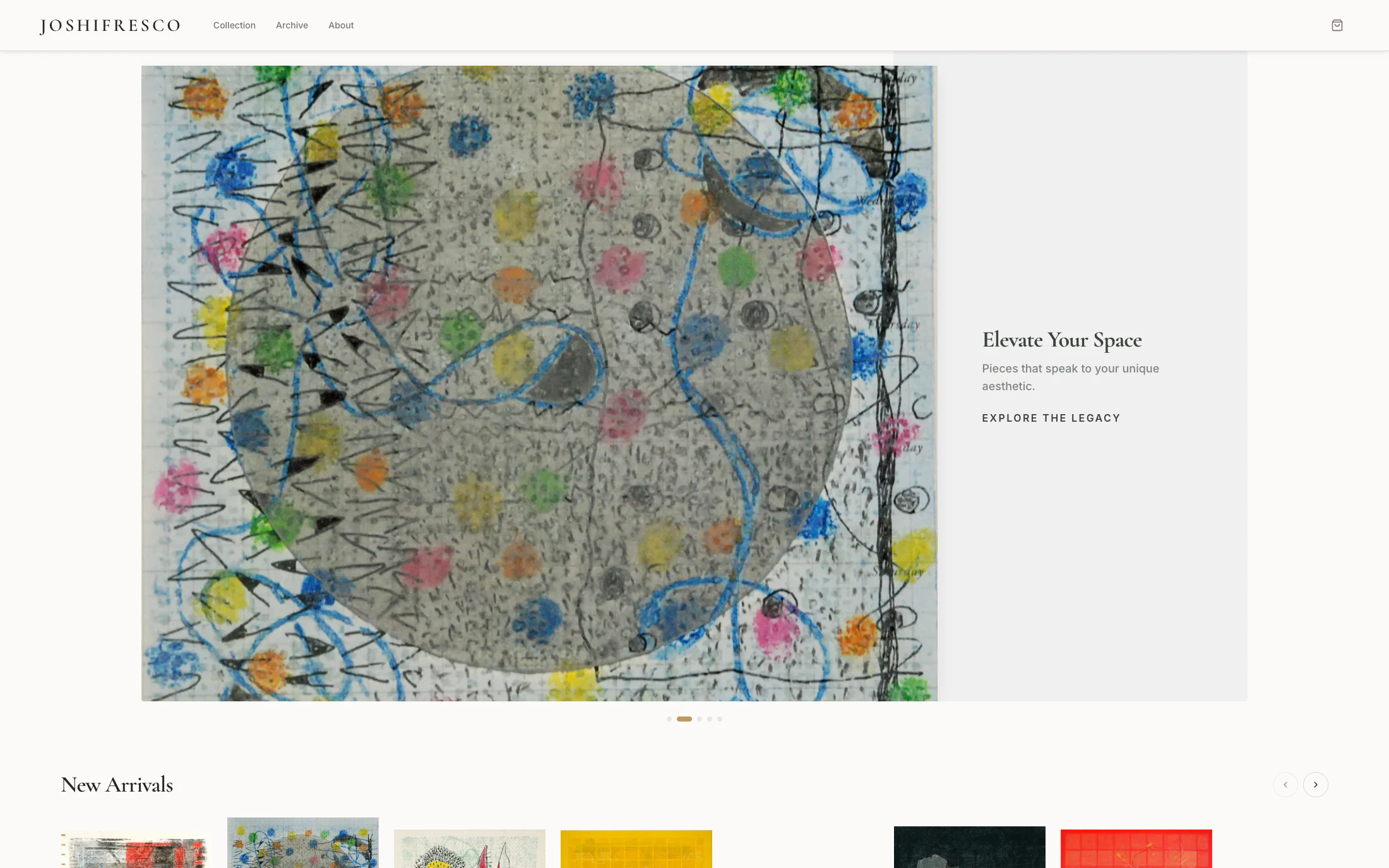 Joshifresco homepage screenshot — WordPress + WooCommerce project by Adnan Khan