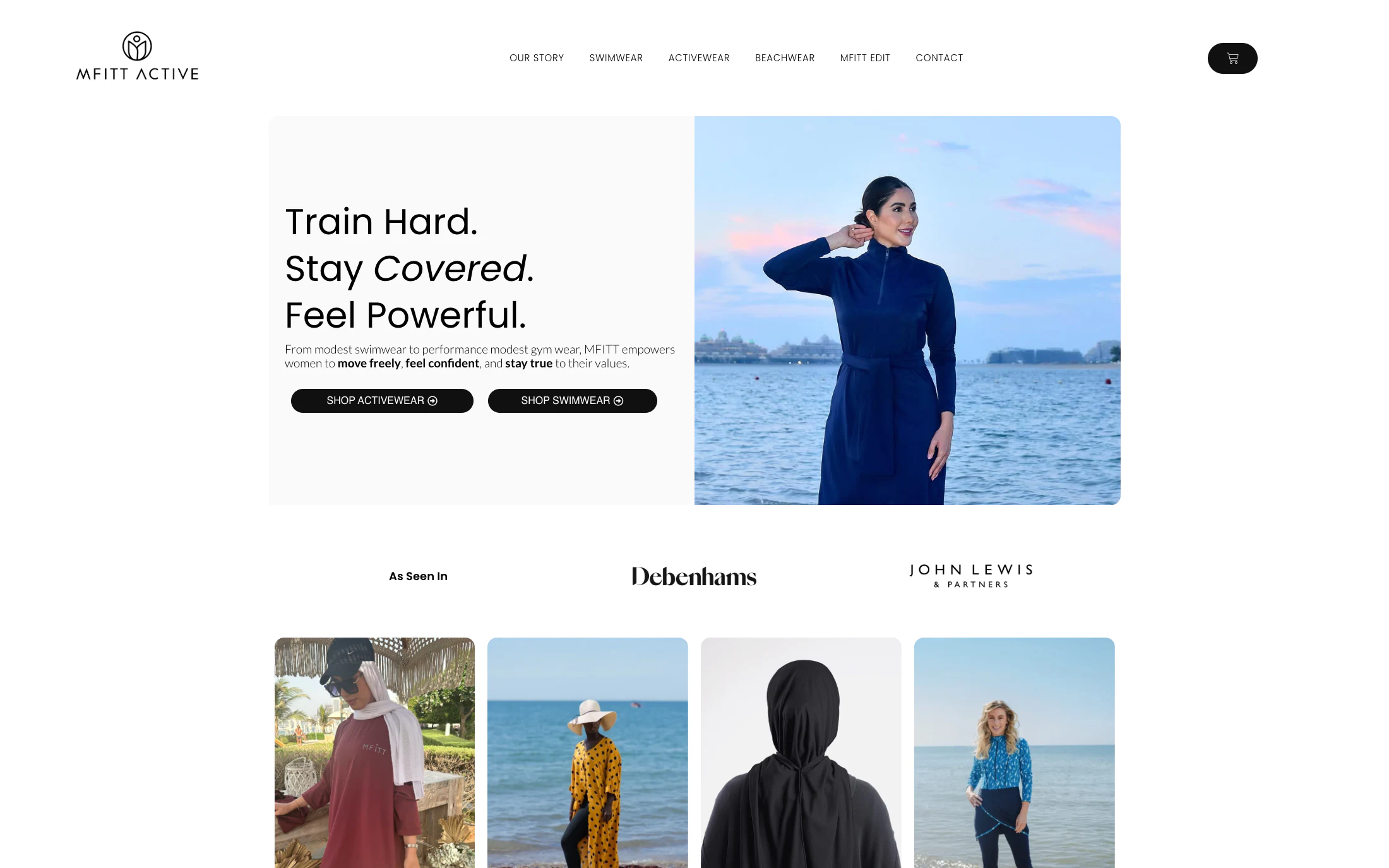 MFit Tactive homepage screenshot — Shopify project by Adnan Khan