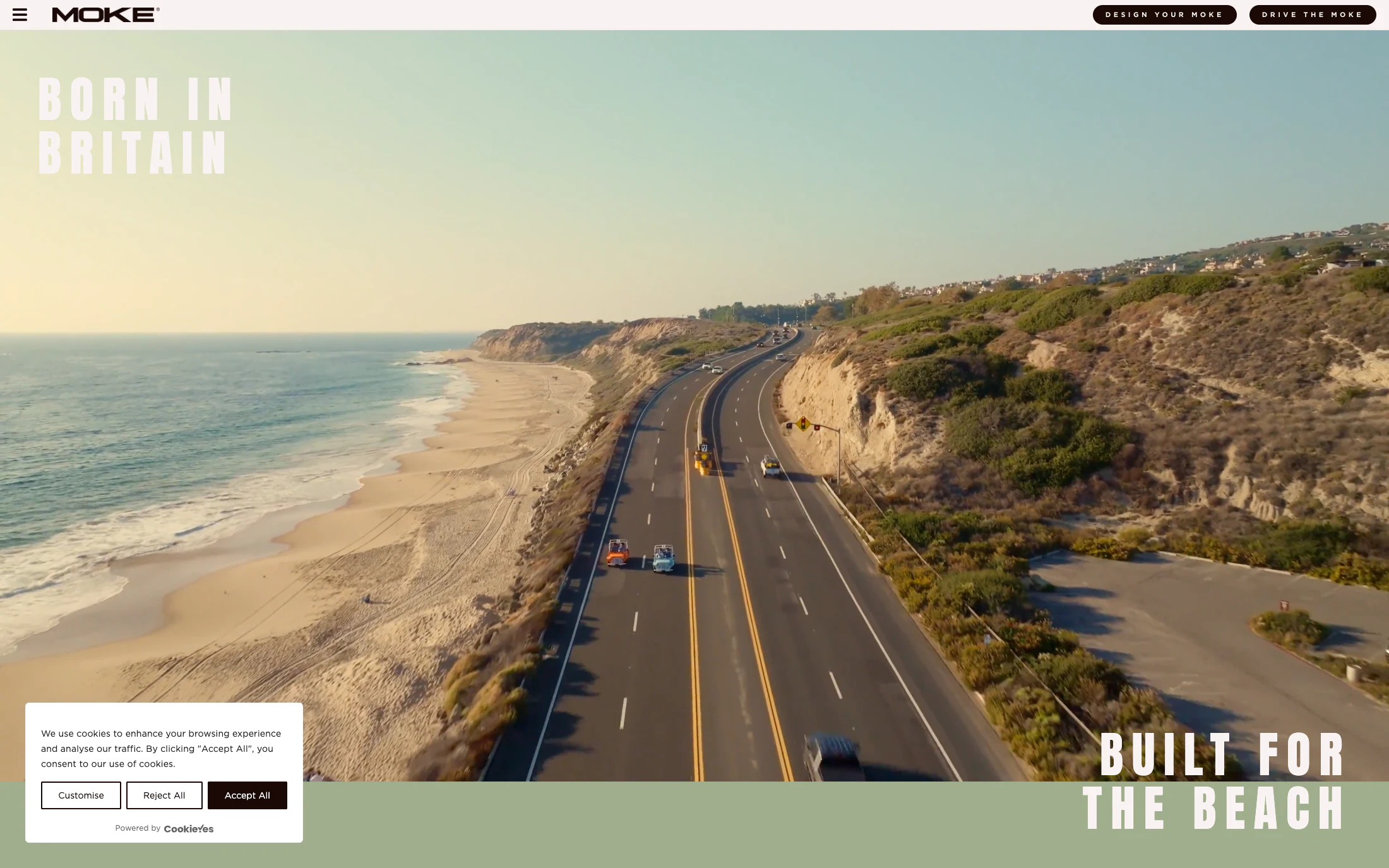 Moke International homepage screenshot — Shopify project by Adnan Khan