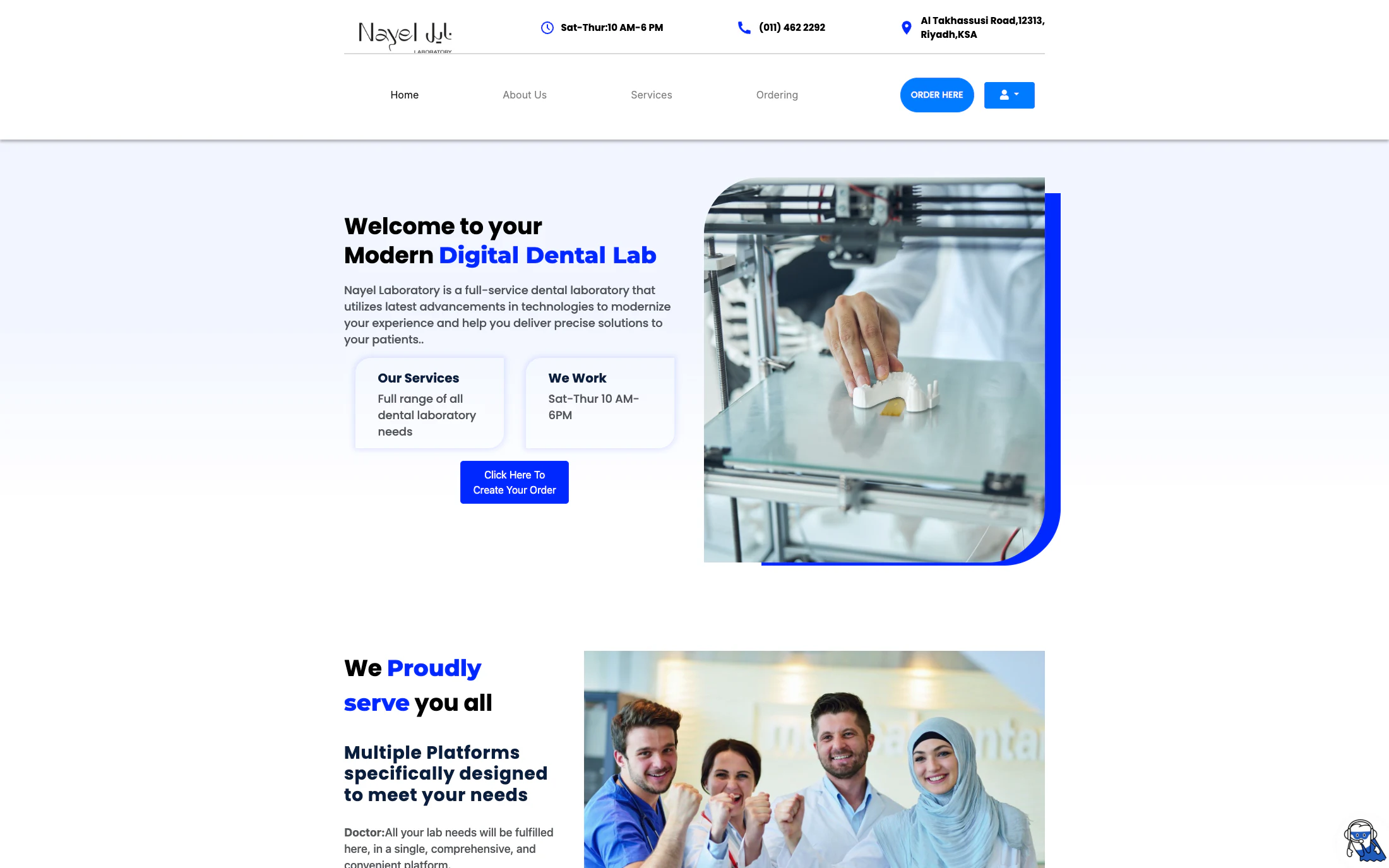 Nayel Lab homepage screenshot — Custom project by Adnan Khan