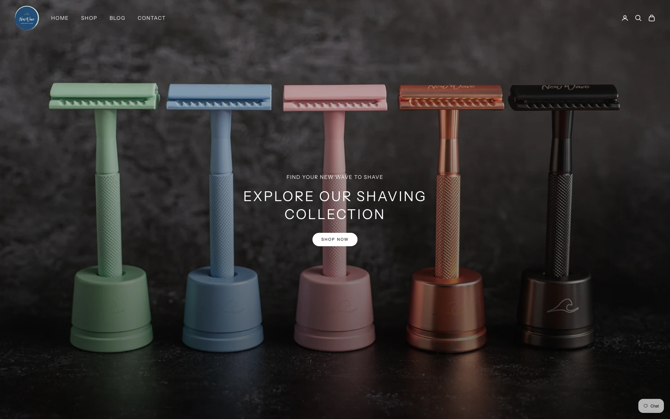New Wave Shaving homepage screenshot — Shopify project by Adnan Khan