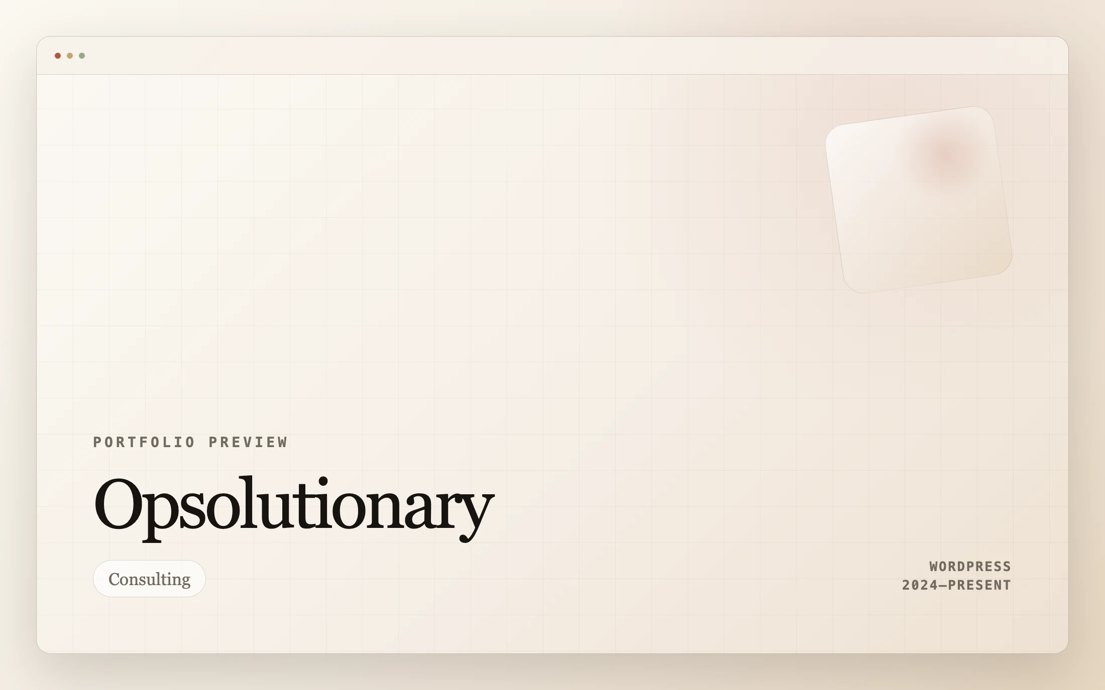 Opsolutionary homepage screenshot — WordPress project by Adnan Khan