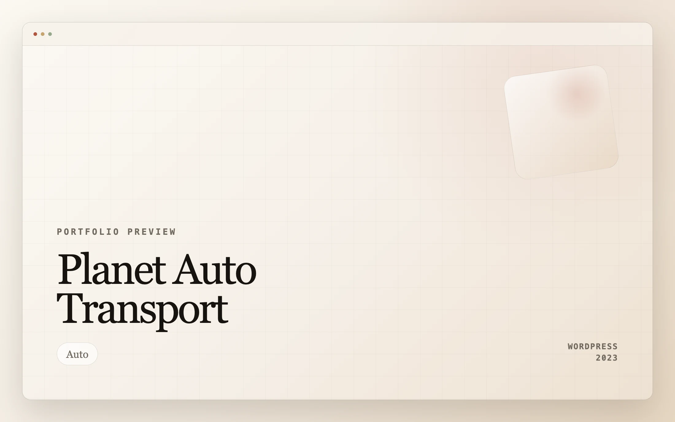 Planet Auto Transport homepage screenshot — WordPress project by Adnan Khan