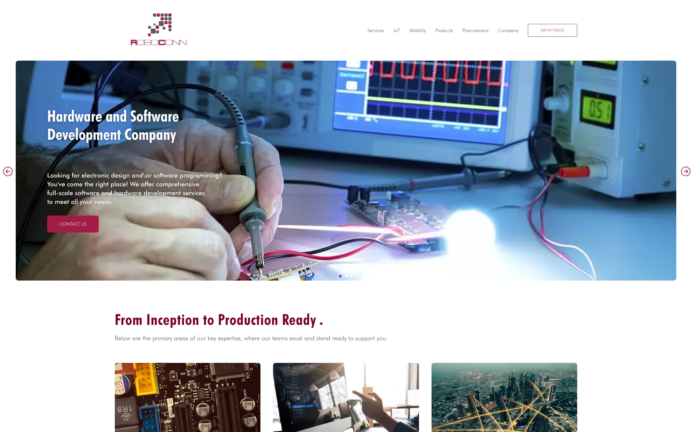 RoboConn homepage screenshot — WordPress project by Adnan Khan