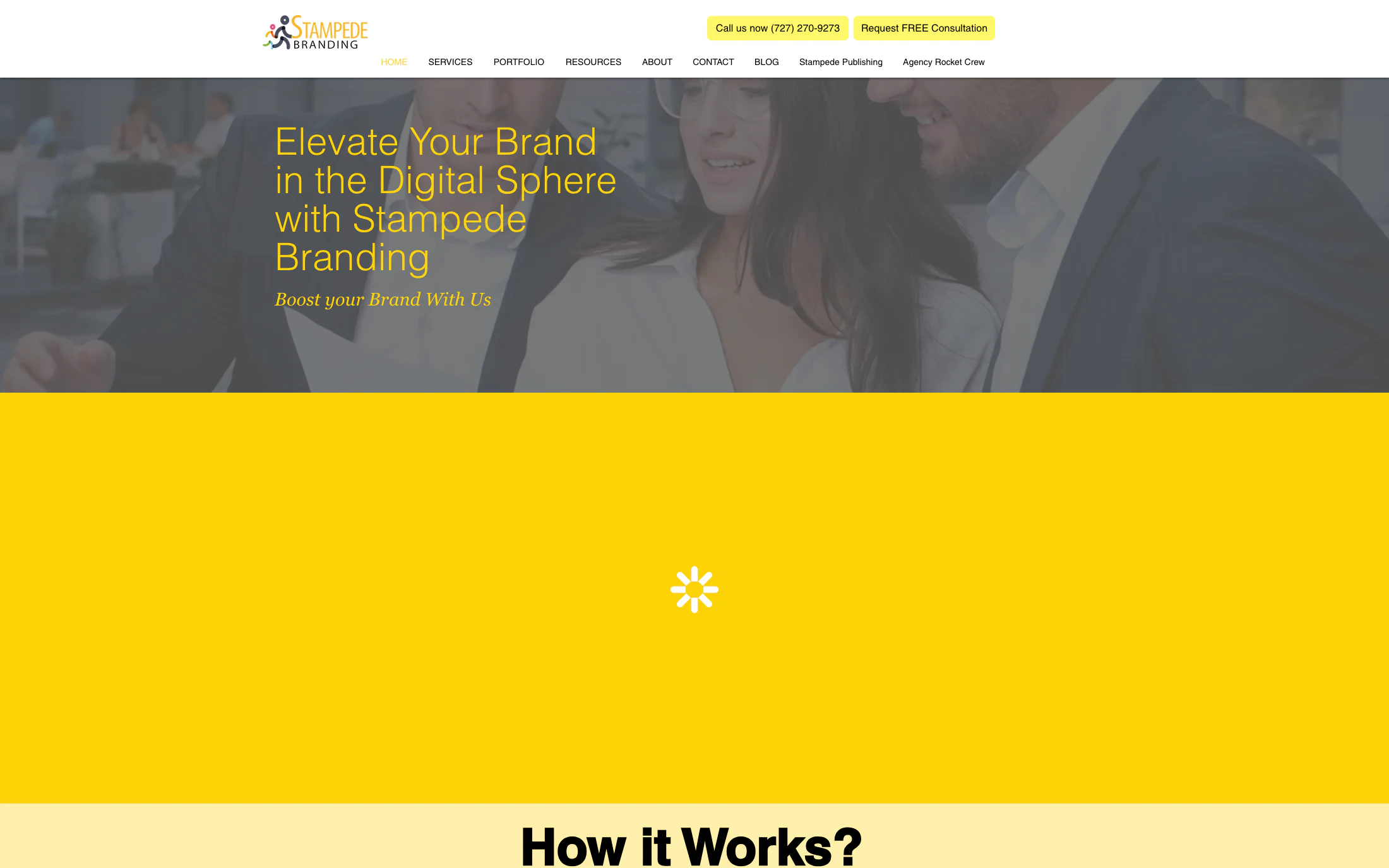 Stampede Branding homepage screenshot — Wix project by Adnan Khan