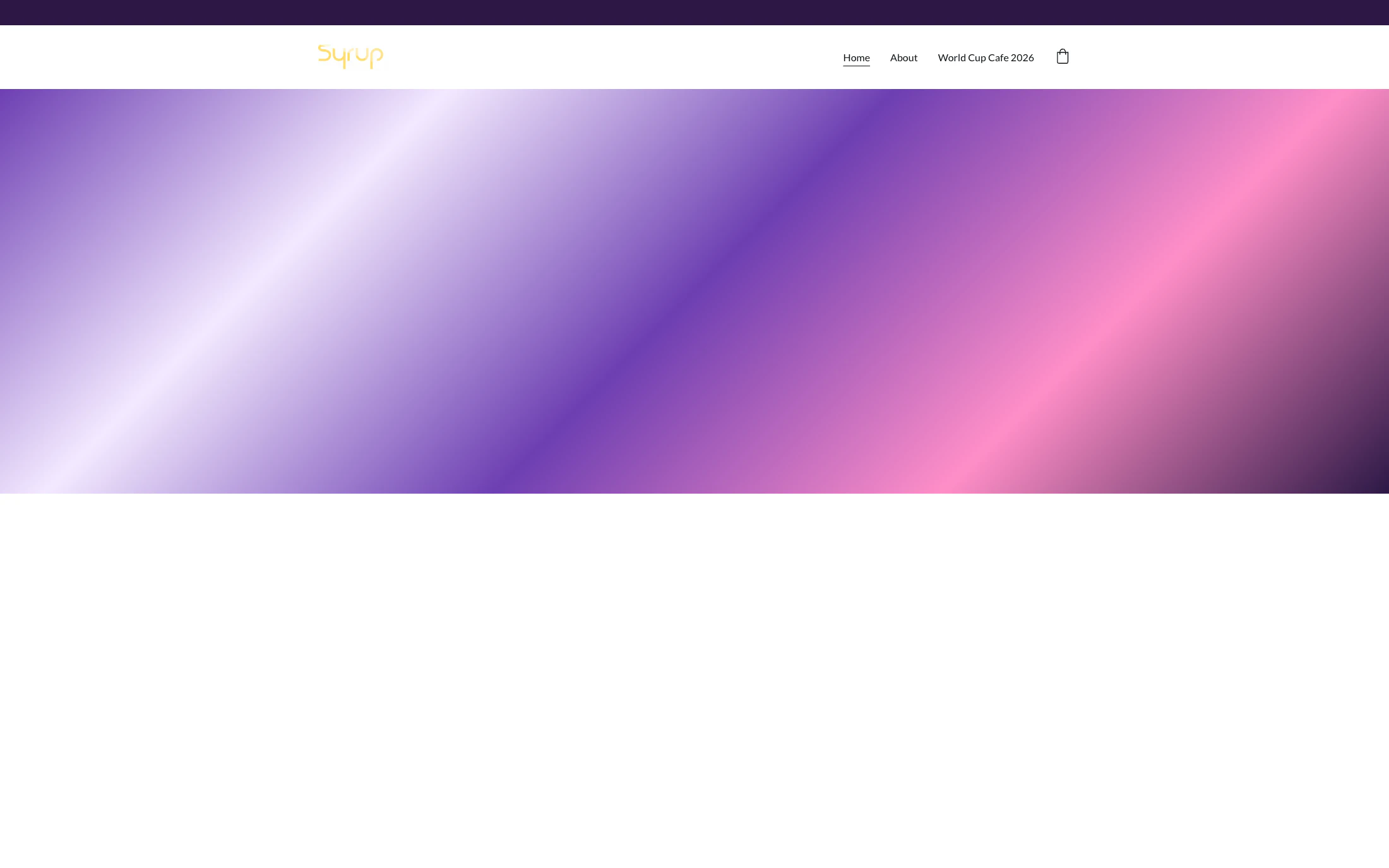 Syrup homepage screenshot — WordPress project by Adnan Khan