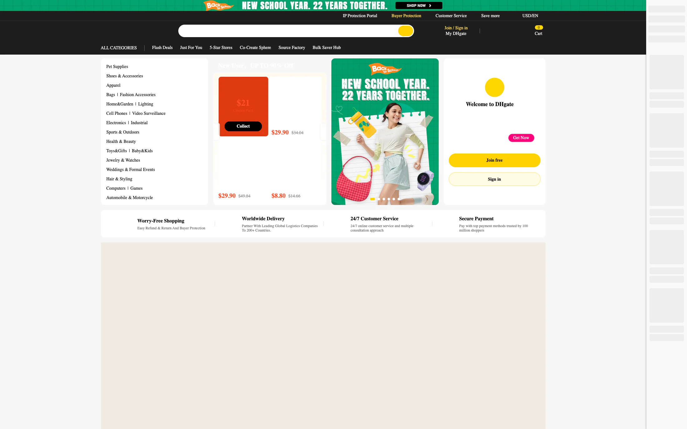 Boom Food homepage screenshot — Shopify project by Adnan Khan