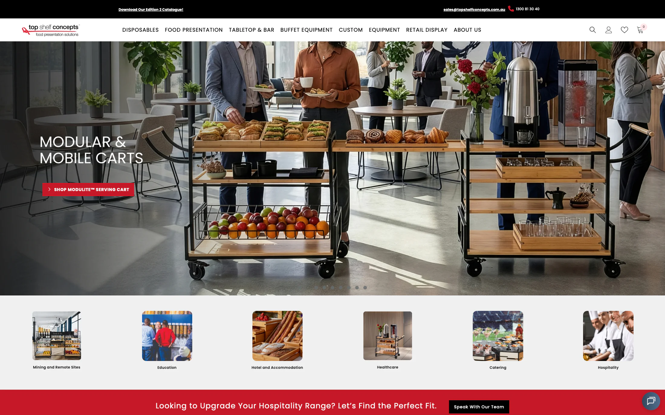 Top Shelf Concepts homepage screenshot — Shopify project by Adnan Khan