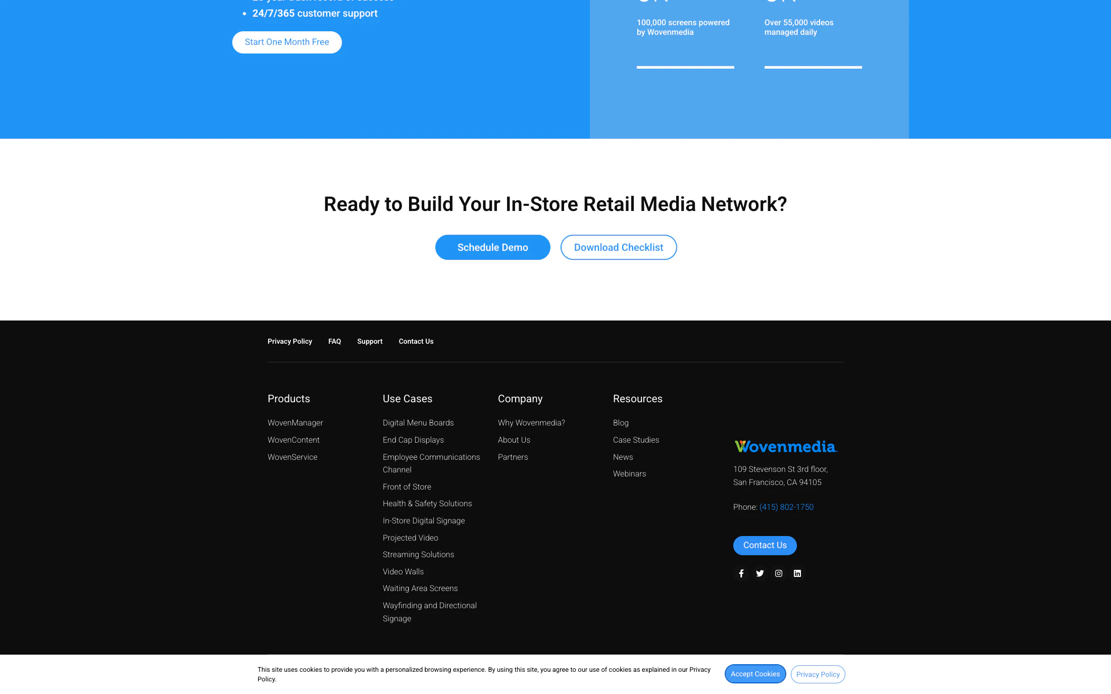 Wovenmedia homepage screenshot — WordPress project by Adnan Khan
